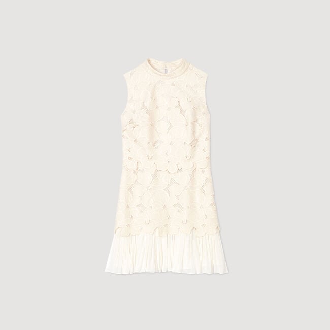 Vestido corto de guipur